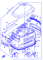 CARENA SUPERIORE per Yamaha L225C Left Hand, Electric Start, Remote Control, Power Trim & Tilt, Oil Injection 1994