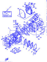 CILINDRO / CARTER MOTORE per Yamaha F8B 4 Stroke, Manual Start 1987