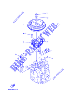 ACCENSIONE per Yamaha F8C Manual Starter, Tiller Handle, Manual Tilt, Shaft 20