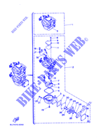 CARBURATORE per Yamaha 25N Manual Starter, Tiller Handle, Manual Tilt, Pre-Mixing, Shaft 15