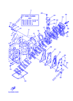 CILINDRO / CARTER MOTORE per Yamaha 25N Manual Starter, Tiller Handle, Manual Tilt, Pre-Mixing, Shaft 15