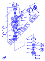 ALBERO MOTORE / PISTONE per Yamaha 25Q 2 Stroke, Electric Start, Remote Control, Manual Tilt 1990