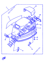 CARENA SUPERIORE per Yamaha 25Q 2 Stroke, Electric Start, Remote Control, Manual Tilt 1990
