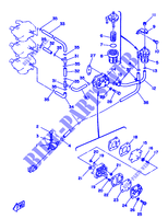 SERBATOIO CARBURANTE  per Yamaha 25Q 2 Stroke, Electric Start, Remote Control, Manual Tilt 1990