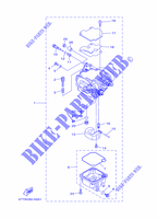 CARBURATORE per Yamaha E40X Manual Starter, Tiller Handle, Manual Tilt, Pre-Mixing, Shaft 20