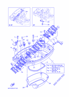CARENA INFERIORE per Yamaha E40X Manual Starter, Tiller Handle, Manual Tilt, Pre-Mixing, Shaft 20