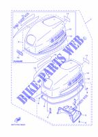 CARENA SUPERIORE per Yamaha E40X Manual Starter, Tiller Handle, Manual Tilt, Pre-Mixing, Shaft 20