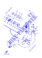 SERBATOIO CARBURANTE  per Yamaha E40X Manual Starter, Tiller Handle, Manual Tilt, Pre-Mixing, Shaft 20