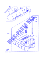 SERBATOIO CARBURANTE per Yamaha E40X Manual Starter, Tiller Handle, Manual Tilt, Pre-Mixing, Shaft 20