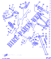 SOPORTE / PEDANA per Yamaha DT125 1989