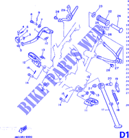 SOPORTE / PEDANA per Yamaha DT125R 1990
