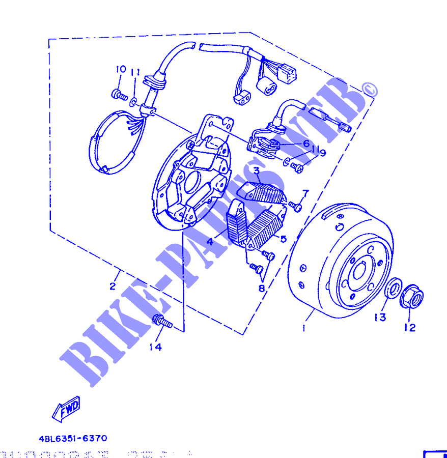 ACCENSIONE per Yamaha DT125RE 1998